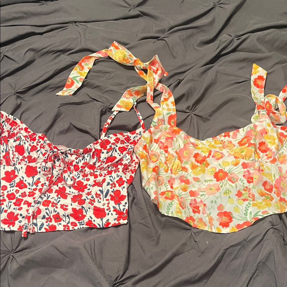 Floral Print Women's Tops Set